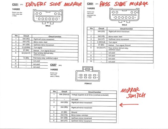 mirrorwiring.jpg towing mirror wirediagrams (driver / passenger / toggle switch on driver door)