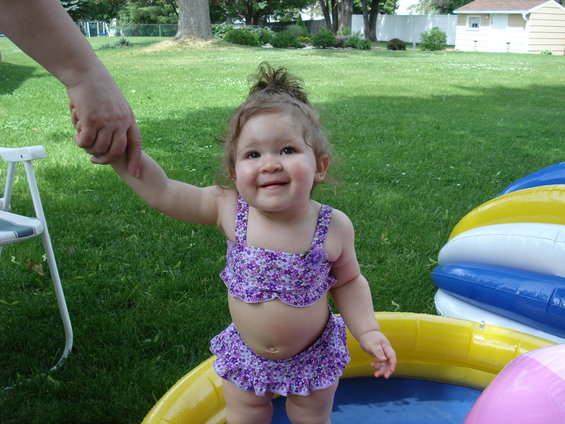 mia-at-12-months-054.jpg My first time in a pool and in my first swim suit - a bikini!