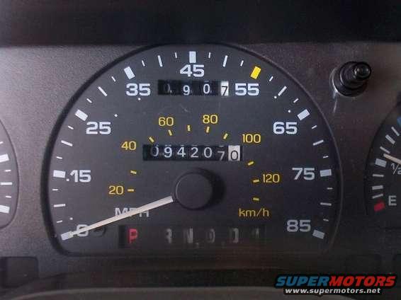 mileage.jpg My mileage at the time the picture was taken. I want a SHO cluster instead of this 85 MPH cluster.