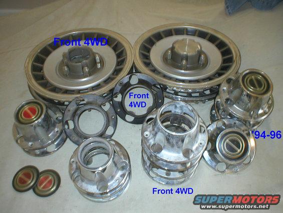 hubcaps.jpg Various hub caps & parts

The caps with black centers were actually used from '95-96 only.  '94-earlier got red-center caps.
The 2 black caps are plastic.  I don't think they were used after ~'84.  All the later ones are chromed pot metal.

[url=http://www.supermotors.net/registry/media/751152][img]http://www.supermotors.net/getfile/751152/thumbnail/rimscaps.jpg[/img][/url] . [url=https://www.supermotors.net/registry/media/1170244][img]https://www.supermotors.net/getfile/1170244/thumbnail/centercapctr.jpg[/img][/url]