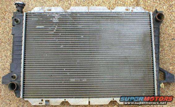 radiator-96.jpg SOLD 96 V-8 Radiator
Fan shroud available
Radiator lower isolator/mount is E5TZ8125A

[url=https://www.supermotors.net/registry/media/895145][img]https://www.supermotors.net/getfile/895145/thumbnail/radiatorexploded.jpg[/img][/url] . [url=https://www.supermotors.net/registry/media/1172532][img]https://www.supermotors.net/getfile/1172532/thumbnail/fincheck.jpg[/img][/url] . [url=https://www.supermotors.net/registry/media/1074225][img]https://www.supermotors.net/getfile/1074225/thumbnail/08hxs3.jpg[/img][/url]