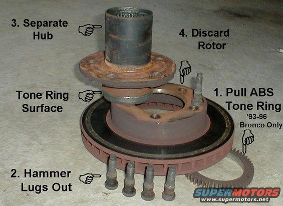 Ford bronco brake rotor removal #7