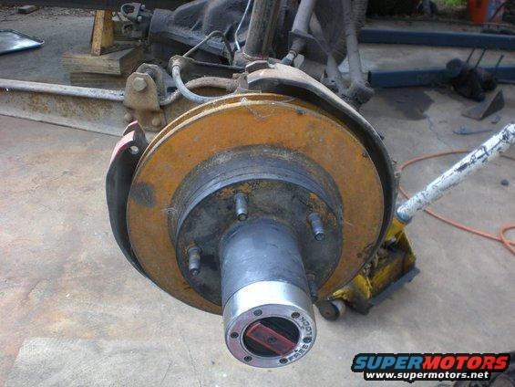 untitled.jpg In this position the brake hose want to rub on the top ball joint nut. You can re-route/reclock the hose. 
With warn style hub locks you will need to leave the small axle snap ring off.