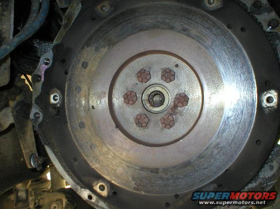 flywheel.jpg While the transmission was down, I decided to inspect the clutch, which was worn down & starting to slip.