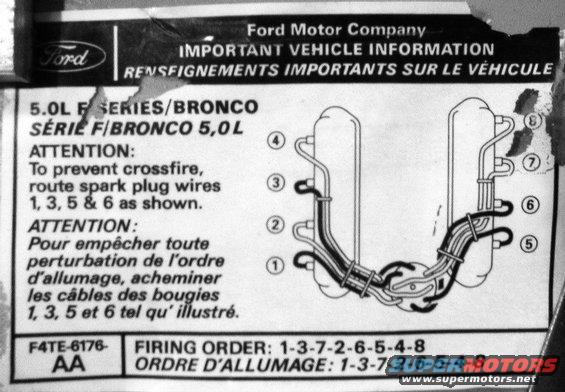 Spark plug wire routing ford 302