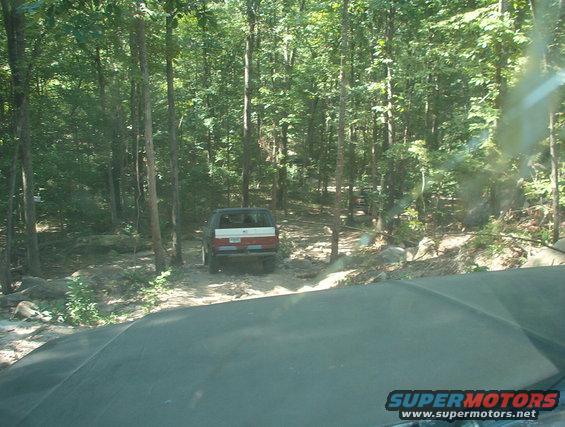 15lazydays.jpg This hill toward the North bridge in Lazy Days is probably its worst section, but not bad going downhill.  It was noticeably more difficult for me going up later in the day, but not for Rescue or the Jeep.