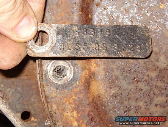 13axletar.jpg Original Rear Axle Tag (replaced in 2014 with one from another '93 Bronco)

S837B
3L55 8 8 3F24

[url=http://www.supermotors.net/registry/media/170512][img]http://www.supermotors.net/getfile/170512/thumbnail/axletag.jpg[/img][/url]