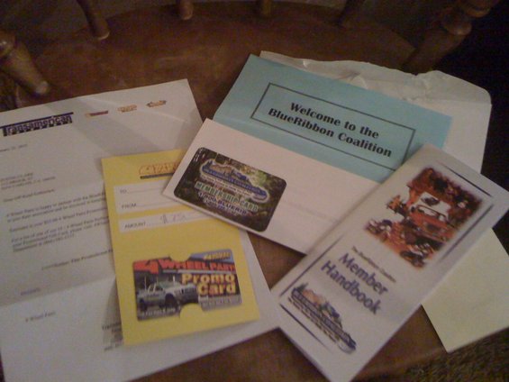 img_0203.jpg BlueRibbon welcome package + 4WheelParts gift card for joining.