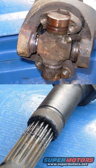 dshaftrear.jpg Turns out the rattle wasn't JUST from the rear diff.  The front joint in the rear driveshaft is SEVERELY worn, and missing all its needle bearings, and the slip joint is pretty loose.