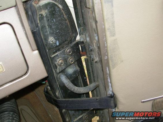 courtesyswr.jpg The '88 truck passenger courtesy light switch is simply screwed into a hole drilled in the door jamb.  The switch can be mechanically reset so that it autoadjusts its depth the first time the door is closed.

[url=https://www.supermotors.net/registry/media/469351][img]https://www.supermotors.net/getfile/469351/thumbnail/10dashl.jpg[/img][/url] . [url=http://www.supermotors.net/registry/media/161330][img]http://www.supermotors.net/getfile/161330/thumbnail/door-sw-5.jpg[/img][/url]

The split loom protects PW, PL, & speaker wiring.  The limit strap loops are reversed for the custom door panels.