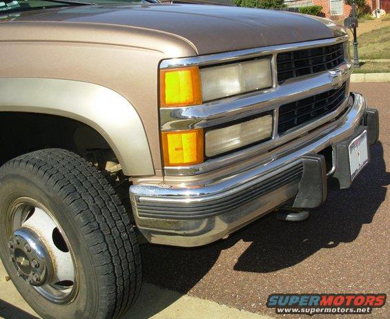 03rhfb.jpg Note small ding above R bumper vent.

SOLD
1997 Chevy K3500 Silverado 205Kmi 4WD 1-ton dually

E-mail me thru my profile here or search CraigsList Memphis.
NEVER WRECKED - NO MAJOR REPAIRS
Most service was done at the dealership.
- 6.5L TurboDiesel (no smoke/leaks/rattles/squeaks)
- 4L80-E
- 4.10 PosiTrac
- Light Autumnwood (camper matches)
- tilt cruise cassette PW/PL/PM/RKE
- leather steering wheel & shifter
- autodimming compass RV mirror
- single 34 gal tank
- new Curt Class V hitch receiver 
- factory skid plates (no scars)
- 7 Michelin X-Radials LT225/75R16
- 2 new batteries 2012 with stainless studded terminals

New Dorman LLT FSD 2013
Reman HydroBoost 2012
New injection pump 2010
New drivebelt 2010
New driver's inside door handle 2012
Trans flush 2010
New rear brake cylinders & shoes, axle seals 2010
New A/C compressor
New master cylinder 2009
New vacuum pump 2005
Ball joints & pitman arm 2004