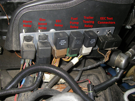1995 Ford bronco fuel pump relay location #6