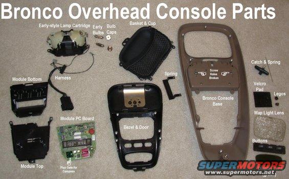 1983 Ford Bronco Overhead Console & Dual Visors pictures ... early bronco wiring diagram 