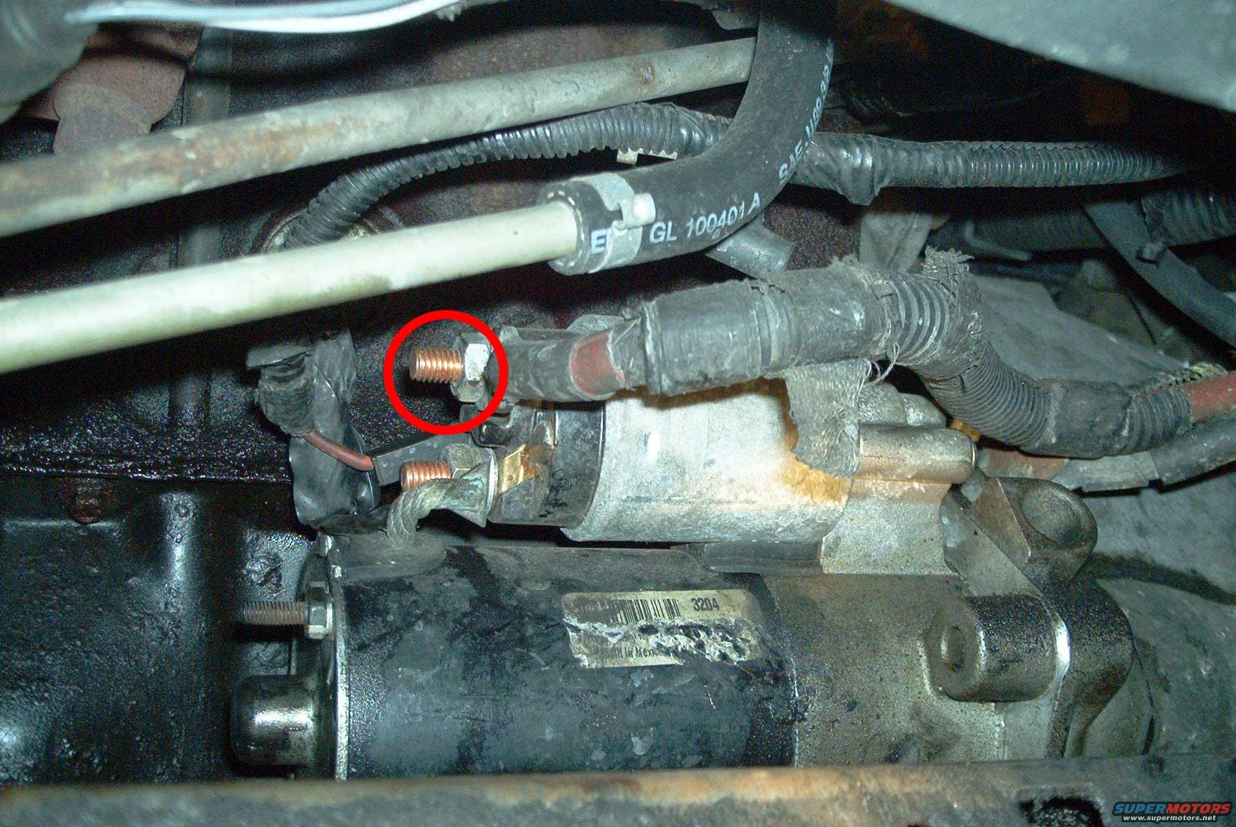 1998 Ford taurus starter solenoid location