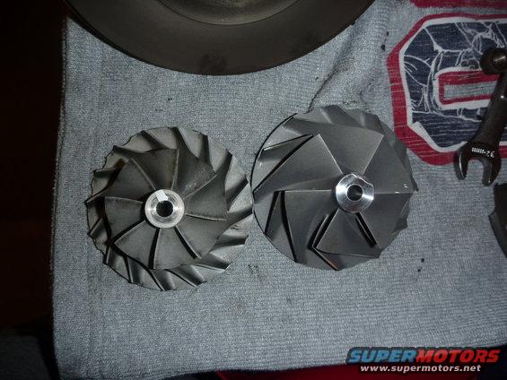 hx35-hybrid-kit-(10).jpg Stock and hybrid kit impeller comparison.