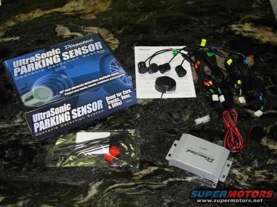 03directed.jpg I haven't backed into anything yet, but I'm driving the truck more, and Lisa might also drive it some when we travel, so I'm adding this [url=https://www.amazon.com/dp/B000FIH7QC]Directed 9401T[/url] beep-only sensor system (I didn't get the optional display).  It was ~$150 retail, but I got a hookup from a local shop that installs them.  I knew before buying it that the sensor wires wouldn't be long enough, so I bought some RCA cables, cut them up, and soldered them into these cables.

UPDATE: It has been working perfectly for several years.