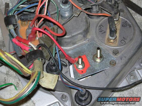 voltmeter20.jpg The paper insulator prevents the hot side from shorting to the plate; the steel washer on the ground side helps it connect to the plate, but I also moved my dedicated ground wire to the voltmeter stud.

This diagram shows the new R wire going to the ig.sw., but it's effectively the same as what's shown above (C223).

[url=http://www.supermotors.net/registry/media/843356][img]http://www.supermotors.net/getfile/843356/thumbnail/wiringdiagrameb3g.jpg[/img][/url]

See also:

[url=http://www.supermotors.net/registry/media/870470][img]http://www.supermotors.net/getfile/870470/thumbnail/3gswap.jpg[/img][/url] . [url=http://www.supermotors.net/registry/media/843907][img]http://www.supermotors.net/getfile/843907/thumbnail/alternator3gvr.jpg[/img][/url] . [url=http://www.supermotors.net/registry/media/849725][img]http://www.supermotors.net/getfile/849725/thumbnail/fusesblades.jpg[/img][/url] . [url=http://www.supermotors.net/registry/media/830776][img]http://www.supermotors.net/getfile/830776/thumbnail/fusiblelinkrepair.jpg[/img][/url] . [url=http://www.supermotors.net/registry/media/832986][img]http://www.supermotors.net/getfile/832986/thumbnail/bulbsfuseswire.jpg[/img][/url]

https://www.fleet.ford.com/truckbbas/non-html/1997/c37_39_p.pdf