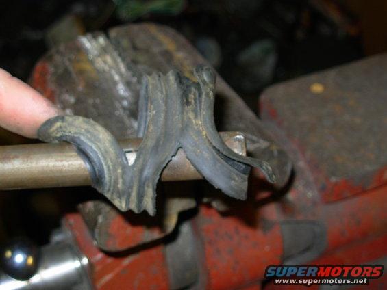 13splits.jpg Both cracks have torn halfway round.  Replacement boots are NOT available, but Dorman has recently begun offering new shifter assemblies.