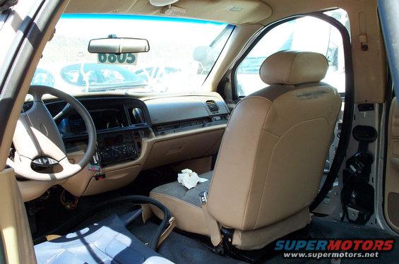 wrecked-interior.jpg A gutted D.O.T. police package Crown Victoria. 