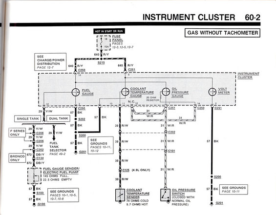 1990 Ford bronco instrument cluster #10