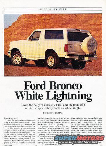 Ford bronco white lightning #3