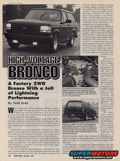 Ford bronco white lightning #10