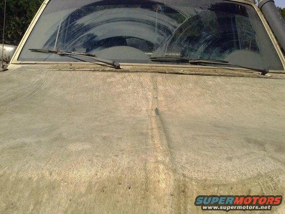 738016_10151391391833829_431704397_o.jpg Redneck Yacht Club - What happens to the hood when you drive 30mph into a deep hole with water a foot deeper than the hood, have a huge wave go over the top and still make it out like a boss