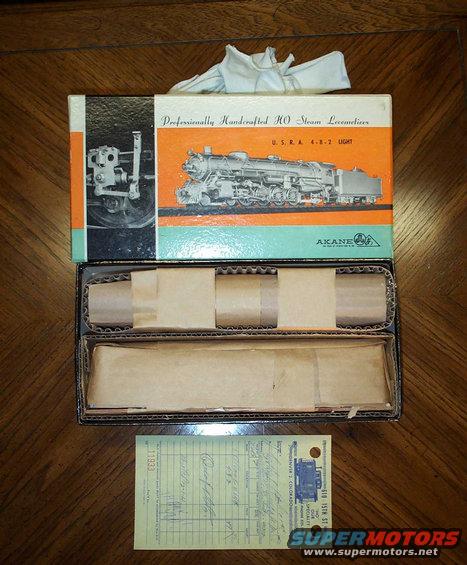 482-in-box.jpg A brass 4-8-2 still in its original wrapping and box. The tape is even still intact from almost 30 years ago. The original purchase receipt is at the bottom of the pic. 